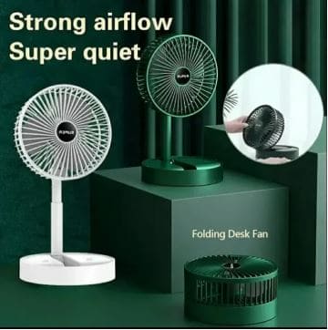 Rechargeable Telescopic Stand Fan – Portable, Adjustable & Powerful Cooling